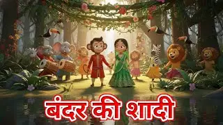 Bandar Bandariya Ki Shaadi 🐒💍 | Jungle Wedding | Fun Kids Story