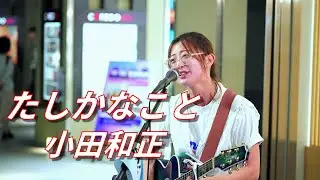 福島清香『たしかなこと/小田和正』 路上ライブ（日本橋 MUSIC LIVER）