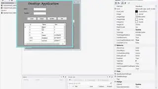 create insert,delete,update&exit button in visual studio