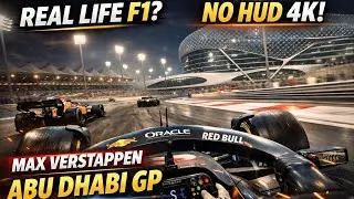 Max Verstappen F1 25 Abu Dhabi Race 🔥 No HUD Ultra Realistic 4K Cinematic Gameplay