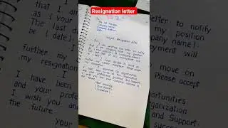 Resignation letter
