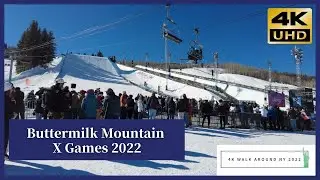 Buttermilk Mountain  X Games  Walk around NY 2022 4K