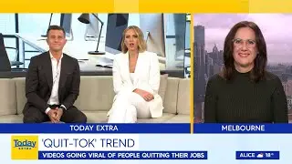 Quit-Tok Trend &laquo;Выход из игры&raquo; в прямом эфире на Channel 9 Today Extra Дэвид Кэмпбелл Сильвия Джеффрис Сью Эллсон