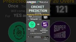 Northern Superchargers Women vs Oval Invincibles Women#cricketprediction #cricketlover #hundred
