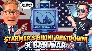 Стармер пытается запретить X из-за бикини! Пародийная песня на Грока.