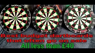 Best dartboard for under £40 comparison of the Nodor Supamatch3, Datadart elite2 & Bull's Focus2+