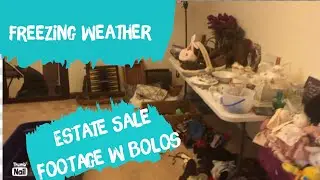 Live footage estate sale during freezing weather in Houston NASA area.  Bolos , vintage jewelry etc