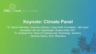 Keynote: Using Blockchain to Fight Climate Change... Dr. M. Wainstein, Dr. A. Kind, V. Garcia,