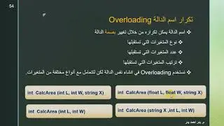 72- C# -  Methods - Overloading تكرار اسم الدالة بمتغيرات مختلفة