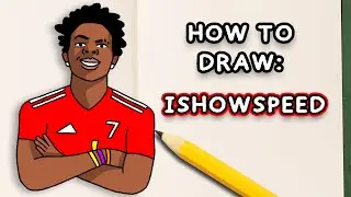 How to draw and colour! ISHOWSPEED (step-by-step tutorial)