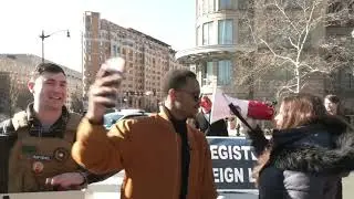 Jake Lang being harassed by psycho liberal woman