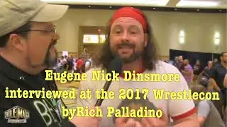 Eugene Nick Dinsmore at Wrestlecon 2017 talking Midwest All Pro Wrestling