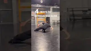 4 ways to approach a slide 🛝⬇️  #floorwork #danceflow #dancetraining #groundgrooves