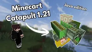 Minecraft Minecart Launcher 1.21+ |  Easy Catapult Build (Redstone)