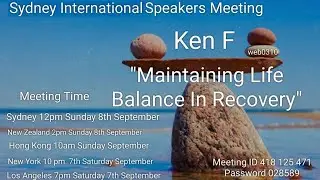ACA Sydney International Speaker Meeting: Balancing Your Life Realms (audio podcast)