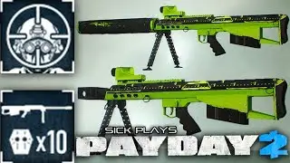 PAYDAY 2 Thanatos Sniper UNLOCK Suppressed Barrel & CQB Barrel - Dodge This
