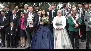 H&ouml;hepunkt des Sch&uuml;tzenfest 2025 in Neuss-Norf. Vorbeimarsch der Eherng&auml;ste zum 125 J&auml;hrigen Jubil&auml;um