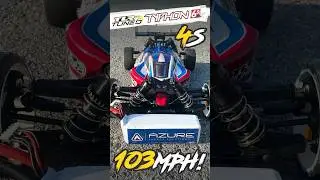 Typhon 4s TP Powered 103mph!! #arrmatyphon #speedrun #rccar #youtubeshorts #ytshorts