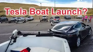 Tesla Model S Boat Towing Test To Utah Lake