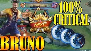 INSANE OUTPLAY BRUNO NEW NEYMAR JR SKIN | SECRET BUFF ON BRUNO | BRUNO BEST BUILD 2022 | INPLAY MLBB