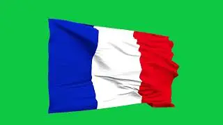 France Flag green screen | blue screen | chroma key