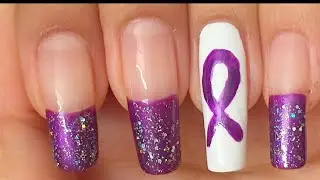 Epilepsy Awareness Nail Art 💜| Basic Nail Art Tutorial