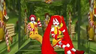 Miku Hatsune & Ronald McDonald Insanity [MMD]