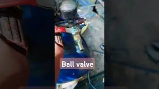 fitting the air compressor ball valve ..
