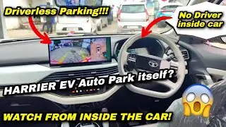 WATCH FROM INSIDE THE CAR | WILL TATA HARRIER EV AUTO PARK ITSELF? | CARWIRE INDIA