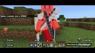 Jogando Minecraft com m&oacute;d de one piece 