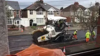 Tarmac New Road Surface Being Laid