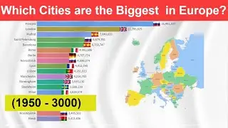 Which Cities are the Biggest  in Europe? (1950 - 3000) - Largest Cities in Europe