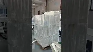 Coreless 50mm inner diameter fully automatic stretch film rewinding machine  #stretchfilm