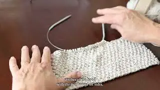 Baby Bear Knit Cardigan and Irish Moss Stitch Demonstration