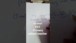 #primary #education #jobs PST #primary school teacher job details #study #kpk