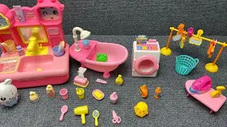 Mini vanity with electric washing machine bubble bath set