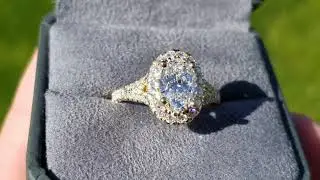 Gabriel Kennedy Yellow Gold Halo Oval Cut Center Diamond Engagement Ring