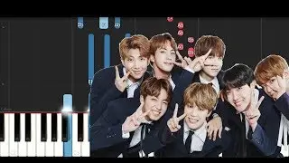 BTS - SEA (SLOW EASY PIANO TUTORIAL)