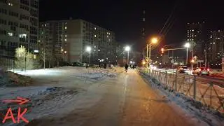 Winter Evening Walk in Khabarovsk ❄️ | Russian Residential District &ndash;20&deg;C, 4k