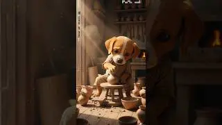 Part 1: Poor Puppy Making Clay pitcher,And Sell Market For Money #poorpuppy #ytshorts #shorts
