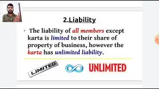 Forms of business organization..  Joint Hindu Family business
