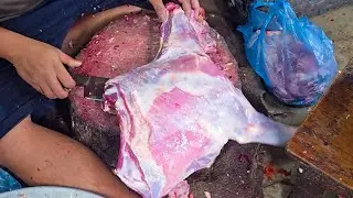 Great Delicious!! Excellent Fastest Huge Mutton Cutting By Expert Butcher Skills