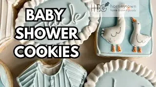 Baby Goose Baby Shower Cookies - Step-by-Step Tutorial