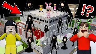 Yuta Mio Dan Baby Bells90 BUAT BENTENG RAKSASA PALING AMAN DARI HANTU TOR MONITOR KETUA 😱 | ROBLOX