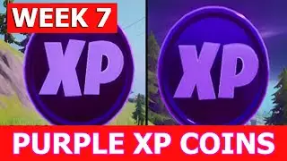 All *WEEK 7* Purple XP Coins Locations! Fortnite Week 7 XP Coin Locations!