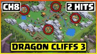 Dragon Cliffs Level 3 Attack Strategy in 2 Attacks | Dragon Cliff Level 3 Attack | (Clash of Clans)