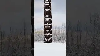 The Totem poles in the Winter