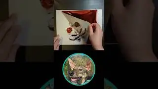 Custom Portrait of Lou the dog #asmr #art #cute #dog #satisfying #happy