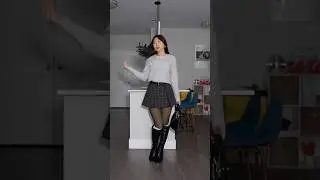 fleece-lined tights outfit idea 🖤💡 sub for more style inspo ✨