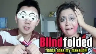 BLINDFOLDED Fiancé Does My Makeup!!